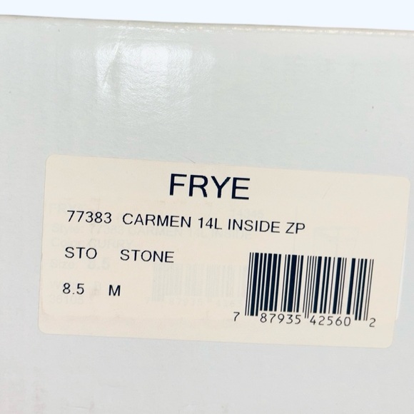 FRYE Carmen Tall Boots Size 8.5 Stone Tan Brown - Picture 4 of 16